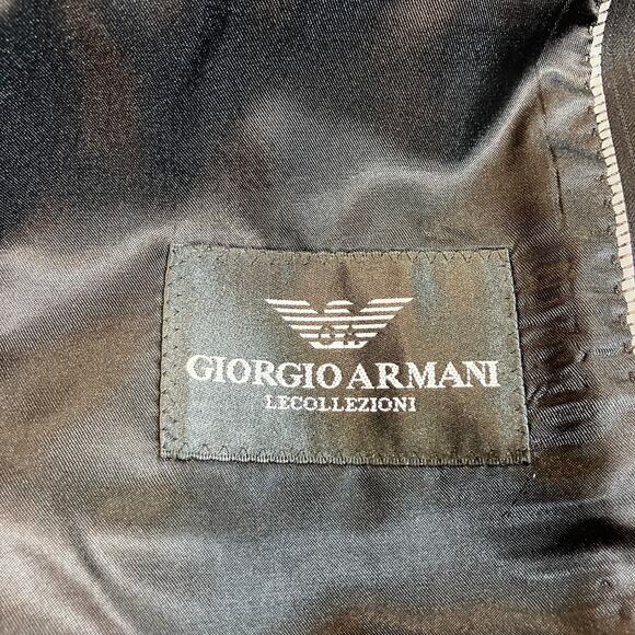 Giorgio Armani Sport Coat 42” Chest Le Collezioni Black Striped 2 Button Career - Picture 9 of 9